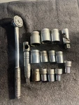 Blackhawk Tools 1940'S 15 Pc 1/2" Drive Socket Set 7/16" - 1/16" 49997 Ratchet. Fixed Price $179.95.