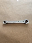 Mac Tools 1/2"-9/16" 6PT Sae Chrome Ratcheting Box Wrench RBW-15. Fixed Price $15.00.