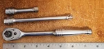 Snap-on 3/8" Drive Ratchet Wrench F-710-A 7-1/2" + 6" & Extensions Lot 3726. Fixed Price $52.00.