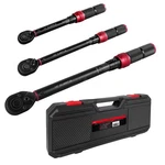 Wett 3PCS Torque Wrench Set, 1/4'' & 3/8'' 1/2-INCH Drive, Black. Fixed Price $81.11.
