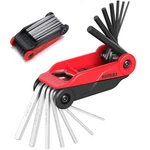 Lozagu 14PCS Folding Allen Wrench Sets, Metric And Sae Key Set, Red. Fixed Price $14.64.