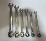 Gearwrench 6P Small Low Profile Ratchet Comb Wrenches 8MM 5/16 3/8 7/16 9/16 5/8. Fixed Price $49.49.