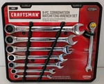 Craftsman 8 Piece Combination Ratcheting Wrench Set Inch 5/16-3/4" New Old Stock. Fixed Price $85.49.