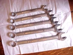 Vtg 5 Craftman 12 Pt Sae Box & Open-end Wrenches Made In Usa. Fixed Price $60.00.