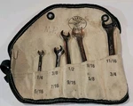 Vintage Klein Tools 68450 Open-end Wrench Set, 5-PIECE 1/4-3/4. Fixed Price $49.99.