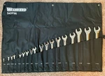 Westward 54DF96 Combination Wrench Set Sae To 1-1/4" 18PC Roll-up Pouch. Fixed Price $85.00.