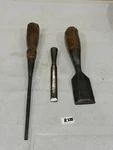 Vintage Stanley Wood Chisels Set Of 3 Usa. Fixed Price $39.00.