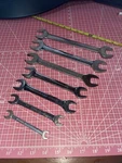 Vintage Armstrong Usa 7 Piece Sae Open End Wrench Set 3/8 - 1 Full Polish. Fixed Price $49.81.