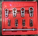 Snap Sale On Blue 8PC 3/8 Drive 6-POINT Sae Ratcheting Crowfoot Wrench Set. Fixed Price $225.00.