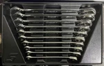 Snap-on SOEXRM710 12PT Metric Flank Drive Ratcheting Combo Wrench Set Used. Fixed Price $450.00.