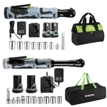 Workpro 3/8 Cordless Electric Ratchet Wrench Kit 40FT-LBS Standard/extended Head. Fixed Price $69.99.