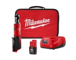 New 2457-21 Milwaukee M12 12V Lithium-ion 3/8 In. Cordless Ratchet Kit. Fixed Price $121.00.