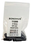 2MM-12MM 9PC Set Hex Balldriver Insert Bits 1/4" Bondhus Usa #11099. Fixed Price $19.28.