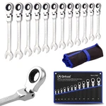 Qnkaa 12PCS Flexible Ratchet Wrenches Sae 1/4 12-PIECE Set, Silver. Fixed Price $59.54.