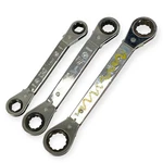 Armstrong 27-619 1/2-9/16 12 Point Double Box End Ratcheting Offset Wrench 3PC. Fixed Price $29.75.