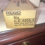Ridgid 31610 Heel Jaw With Pin - For #10 Pipe Wrench. Fixed Price $12.95.
