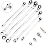 6-PIECE Flex-head Extra Long Ratcheting Wrenches Double Box End 8MM-19MM Set. Fixed Price $108.35.