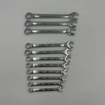 Craftsman Professional 11 Piece Comb Wrench Set 12PT Z-ah Chrome Polished Metric. Fixed Price $34.88.