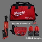 Milwaukee M12 3/8" Ratchet 2457-20 Kit 2X 2.0 Ah Battery + Charger Bag. Fixed Price $179.98.