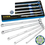 Yiyeie 5-PIECE Long Box End Wrench Set, Extractor. Fixed Price $73.06.