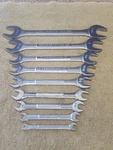 Craftsman Vv Sae Wrench Set 1-1/8 1-1/16 1" 7/8 3/4 9/16 1/4 Double Open End Usa. Fixed Price $138.94.