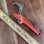 Ridgid Model E-110 Offset Hex Smooth Jaw Pipe Wrench, Red, Made In Usa. Fixed Price $43.99.
