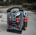 45PCS Stubby Combination Ratchet Adjust Wrench & Set Handy Bits. Fixed Price $29.99.