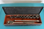 Vintage Williams 1/2" Drive 13 Pc Sae Socket Set Metal Case - Usa. Fixed Price $100.00.