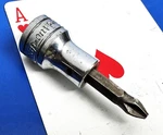 Snap-on Tools 3/8 #2 Phillips Head Screwdriver Socket FP22A New Bit. Fixed Price $24.00.