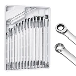16PCS Extra Long Ratcheting Wrench Offset Head Double Box End. Fixed Price $205.03.