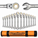 Mojotools 15-PIECE Sae Ratcheting Wrench Set (1/4 ), 72-TOOTH Nickel Ash. Fixed Price $174.99.