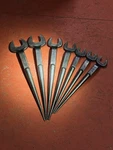 Klein Tools American Spud Wrench Set 7-PIECE Vintage Solid Steel Usa Made. Fixed Price $170.00.