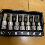 Snap-on Fam-e Series 3/8" Drive Metric 4MM-10MM Hex Bit Socket 7PC Set Used. Fixed Price $220.00.