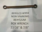 Berylco W994 Non Spark Brass Box Wrench 13/16 7/8. Fixed Price $45.00.