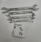 Qty ) Wright Tool (1326, 1318 1314, 1320 Full Polish Sae Open-end Wrench. Fixed Price $79.00.