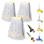 Kefanta 3 Pack Heavy Duty Commercial Mop Head Replacement,wet Industrial Cott.... Fixed Price $32.19.
