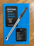 Sears Craftsman Microtork Torque Wrench Owners Manual 944541 944542 944543. Fixed Price $5.00.