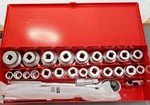 Proto 29 Piece 3/4 Drive Socket Set 12 Point W/metal Box J55104A. Fixed Price $1120.95.