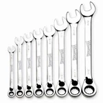 8PC 5/16 - 3/4" Reversible Ratcheting Combo Head 12 Point Wrench Set Williams. Fixed Price $128.09.