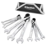 Duratech Reversible Ratcheting Combination Wrench Set, Sae, Silver. Fixed Price $73.54.