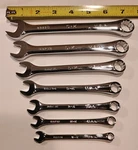 Vgc Sk 7PC Sae Usa Polished Combination Wrench LOT,1/4 Thru 5/8,88208 88220. Fixed Price $75.56.