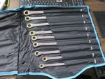 Duratech Extra Long Anti-slip Ratcheting Wrench Set, Double Box End Silver. Fixed Price $74.00.