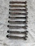 9 Pc Snap 6PT. Sae Flank Drive Midget Combination Wrench Set (1/8 3/8"). Fixed Price $165.00.