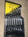Stanley 7PC Ratcheting Combination Wrench Set Sae Chrome Finish 94-542W. Fixed Price $32.99.