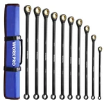 Workpro 10PC Extra Long Ratcheting Wrench Set 8-19MM Combination Metric 72-TEETH. Fixed Price $69.99.