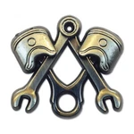 Wrench Piston Square & Compass Masonic Lapel Pin - Antique Silver 1'' Wide. Fixed Price $17.78.