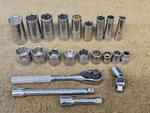 Urrea Socket Ratchet Extension Set 3/8" 7/8 13/16 3/4 11/16 5/8 9/16 1/2 7/16". Fixed Price $47.74.
