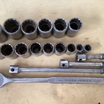 Plomb 3/4 Drive Socket And Ratchet Set With Extensions. Fixed Price $205.00.