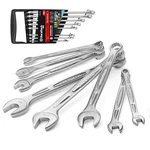 8-PACK Combination Wrenches Set Sae 5/16" To 3/4" 12-POINT With Organizer. Fixed Price $27.99.