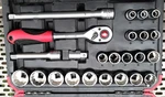Gedore Red Socket Wrench Set 1/2" Drive Metric SW10-32MM 24PCS R69013024. Fixed Price $49.99.
